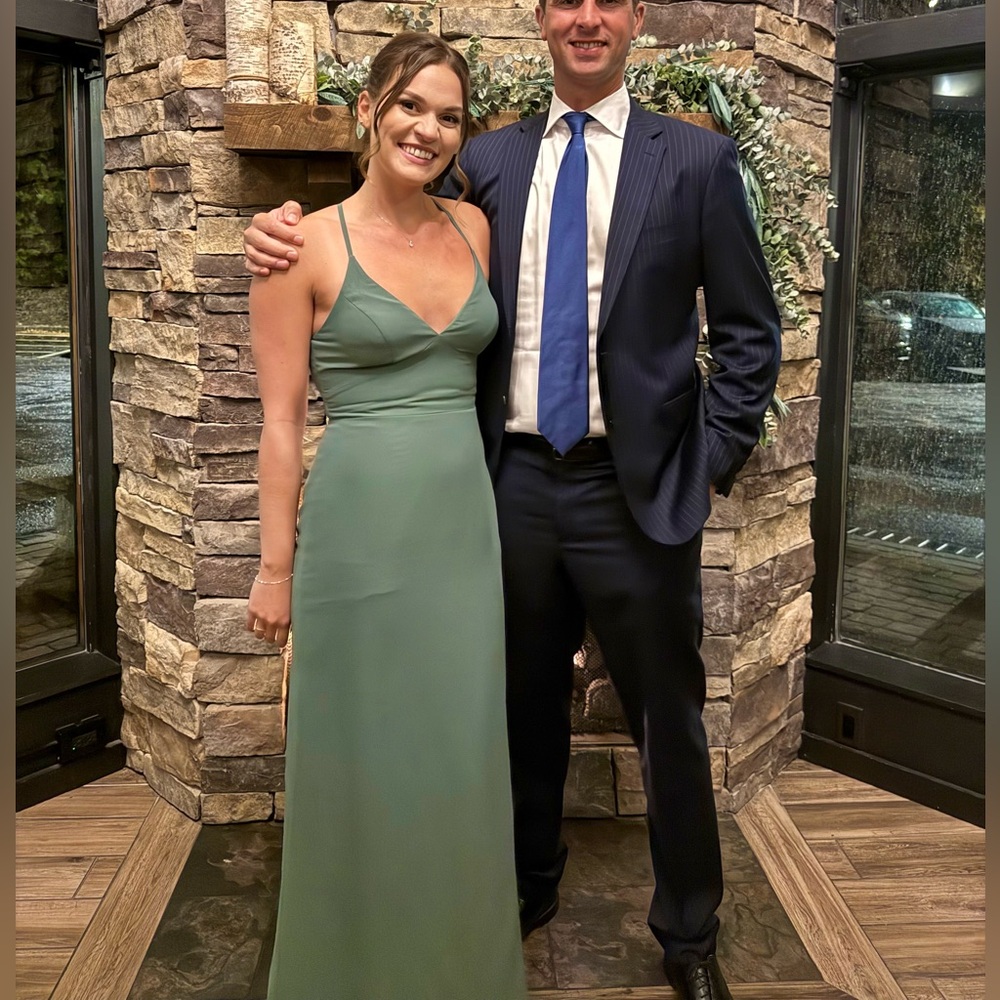 Azazie Becca Bridesmaid Dress in Eucalyptus